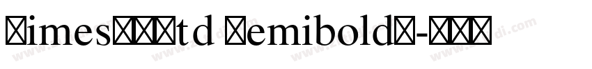 TimesLTStd SemiboldI字体转换